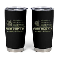 Proud Army Dad Tumbler Cup Vintage Camo American Flag Veteran Father's Day - Wonder Print Shop