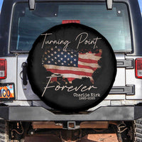 Turning Point Forever Spare Tire Cover Patriotic American Map Vintage USA Flag - Wonder Print Shop