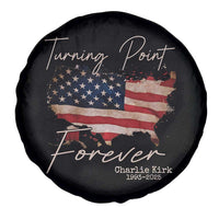 Turning Point Forever Spare Tire Cover Patriotic American Map Vintage USA Flag - Wonder Print Shop