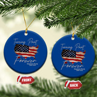 Turning Point Forever Ceramic Ornament Patriotic American Map Vintage USA Flag - Wonder Print Shop