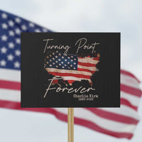 Turning Point Forever Protest Sign Patriotic American Map Vintage USA Flag - Wonder Print Shop
