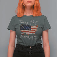 Turning Point Forever T Shirt For Women Patriotic American Map Vintage USA Flag - Wonder Print Shop
