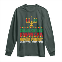 Celebrating Kwanzaa Never Forget Where You Come From Kinara Candle Long Sleeve Shirt