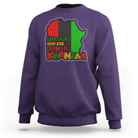 Keep Calm And Celebrate Kwanzaa Sweatshirt Black Holiday African American Christmas - Wonder Print Shop