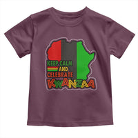 Keep Calm And Celebrate Kwanzaa Toddler T Shirt Black Holiday African American Christmas