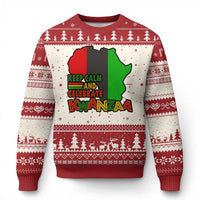 Keep Calm And Celebrate Kwanzaa Ugly Christmas Sweater Black Holiday African American Christmas - Wonder Print Shop