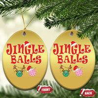 Funny Xmas Pickleball Christmas Ornament Jingle Balls Reindeer Santa Hat Ball - Wonder Print Shop