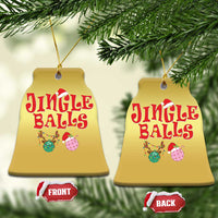Funny Xmas Pickleball Christmas Ornament Jingle Balls Reindeer Santa Hat Ball - Wonder Print Shop