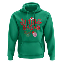 Funny Christmas Pickleball Hoodie Jingle Balls Reindeer Santa Hat Ball