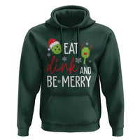 Funny Christmas Pickleball Hoodie Eat Dink And Be Merry