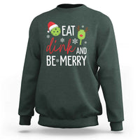 Funny Christmas Pickleball Sweatshirt Eat Dink And Be Merry - Wonder Print Shop