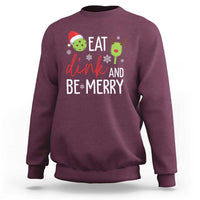 Funny Christmas Pickleball Sweatshirt Eat Dink And Be Merry - Wonder Print Shop