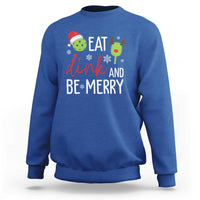 Funny Christmas Pickleball Sweatshirt Eat Dink And Be Merry - Wonder Print Shop