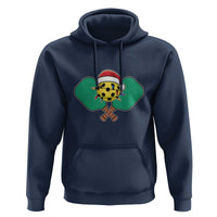 Funny Christmas Pickleball Holiday Santa Hat Hoodie