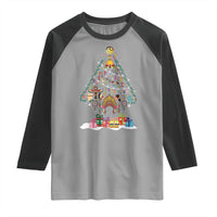 Funny Native American Christmas Tree Medicine Wheel Raglan Shirt - Wonder Print Shop