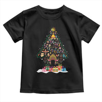 Funny Native American Christmas Tree Medicine Wheel Toddler T Shirt
