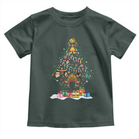 Funny Native American Christmas Tree Medicine Wheel Toddler T Shirt