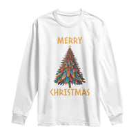 Funny Native American Eagle Feather Christmas Tree Long Sleeve Shirt