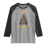 Funny Native American Eagle Feather Christmas Tree Raglan Shirt - Wonder Print Shop