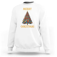 Funny Native American Eagle Feather Christmas Tree Sweatshirt - Wonder Print Shop