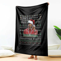 Funny Dirty Santa Diddy Christmas Throw Blanket Ain't Nothin' But A Christmas Party Santa - Wonder Print Shop