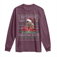Funny Dirty Santa Diddy Christmas Long Sleeve Shirt Ain't Nothin' But A Christmas Party Santa