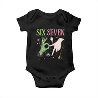 Funny Six Seven Witch Pink And Green Broomstick Magic Wand Baby Onesie - Wonder Print Shop