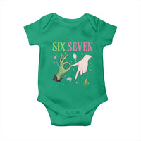 Funny Six Seven Witch Pink And Green Broomstick Magic Wand Baby Onesie - Wonder Print Shop
