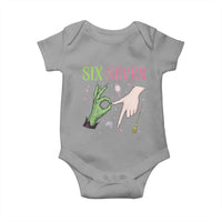 Funny Six Seven Witch Pink And Green Broomstick Magic Wand Baby Onesie - Wonder Print Shop