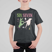 Funny Six Seven Witch Pink And Green Broomstick Magic Wand T Shirt For Kid - Wonder Print Shop