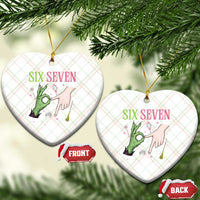 Funny Six Seven Witch Pink And Green Broomstick Magic Wand Ceramic Ornament - Wonder Print Shop