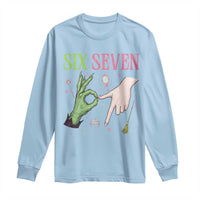Funny Six Seven Witch Pink And Green Broomstick Magic Wand Long Sleeve Shirt - Wonder Print Shop