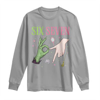 Funny Six Seven Witch Pink And Green Broomstick Magic Wand Long Sleeve Shirt - Wonder Print Shop