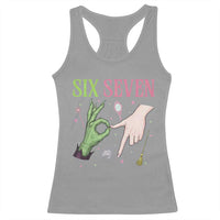 Funny Six Seven Witch Pink And Green Broomstick Magic Wand Racerback Tank Top - Wonder Print Shop