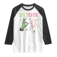 Funny Six Seven Witch Pink And Green Broomstick Magic Wand Raglan Shirt - Wonder Print Shop