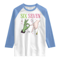 Funny Six Seven Witch Pink And Green Broomstick Magic Wand Raglan Shirt - Wonder Print Shop