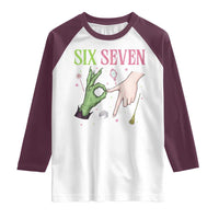 Funny Six Seven Witch Pink And Green Broomstick Magic Wand Raglan Shirt - Wonder Print Shop