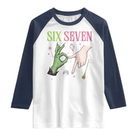 Funny Six Seven Witch Pink And Green Broomstick Magic Wand Raglan Shirt - Wonder Print Shop