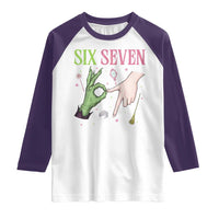 Funny Six Seven Witch Pink And Green Broomstick Magic Wand Raglan Shirt - Wonder Print Shop