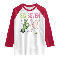 Funny Six Seven Witch Pink And Green Broomstick Magic Wand Raglan Shirt - Wonder Print Shop