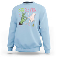 Funny Six Seven Witch Pink And Green Broomstick Magic Wand Sweatshirt - Wonder Print Shop