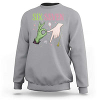 Funny Six Seven Witch Pink And Green Broomstick Magic Wand Sweatshirt - Wonder Print Shop