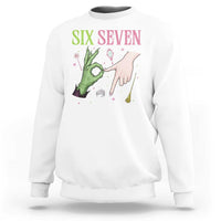Funny Six Seven Witch Pink And Green Broomstick Magic Wand Sweatshirt - Wonder Print Shop
