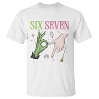 Funny Six Seven Witch Pink And Green Broomstick Magic Wand T Shirt - Wonder Print Shop