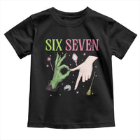Funny Six Seven Witch Pink And Green Broomstick Magic Wand Toddler T Shirt - Wonder Print Shop