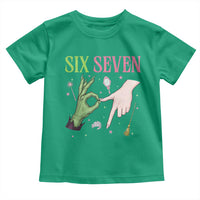 Funny Six Seven Witch Pink And Green Broomstick Magic Wand Toddler T Shirt - Wonder Print Shop