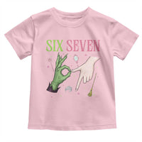 Funny Six Seven Witch Pink And Green Broomstick Magic Wand Toddler T Shirt - Wonder Print Shop