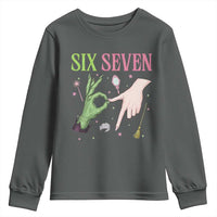 Funny Six Seven Witch Pink And Green Broomstick Magic Wand Youth Sweatshirt - Wonder Print Shop