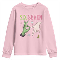 Funny Six Seven Witch Pink And Green Broomstick Magic Wand Youth Sweatshirt - Wonder Print Shop
