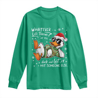 Funny Whatever Life Throws At You Duck And Let It Hit Someone Else Christmas Long Sleeve Shirt - Wonder Print Shop